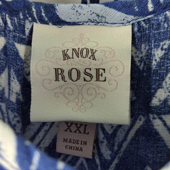 Knox Rose Dress Womens XXL Midi Boho Peasant Festival Geometric Tiered Flowy - Picture 3 of 8